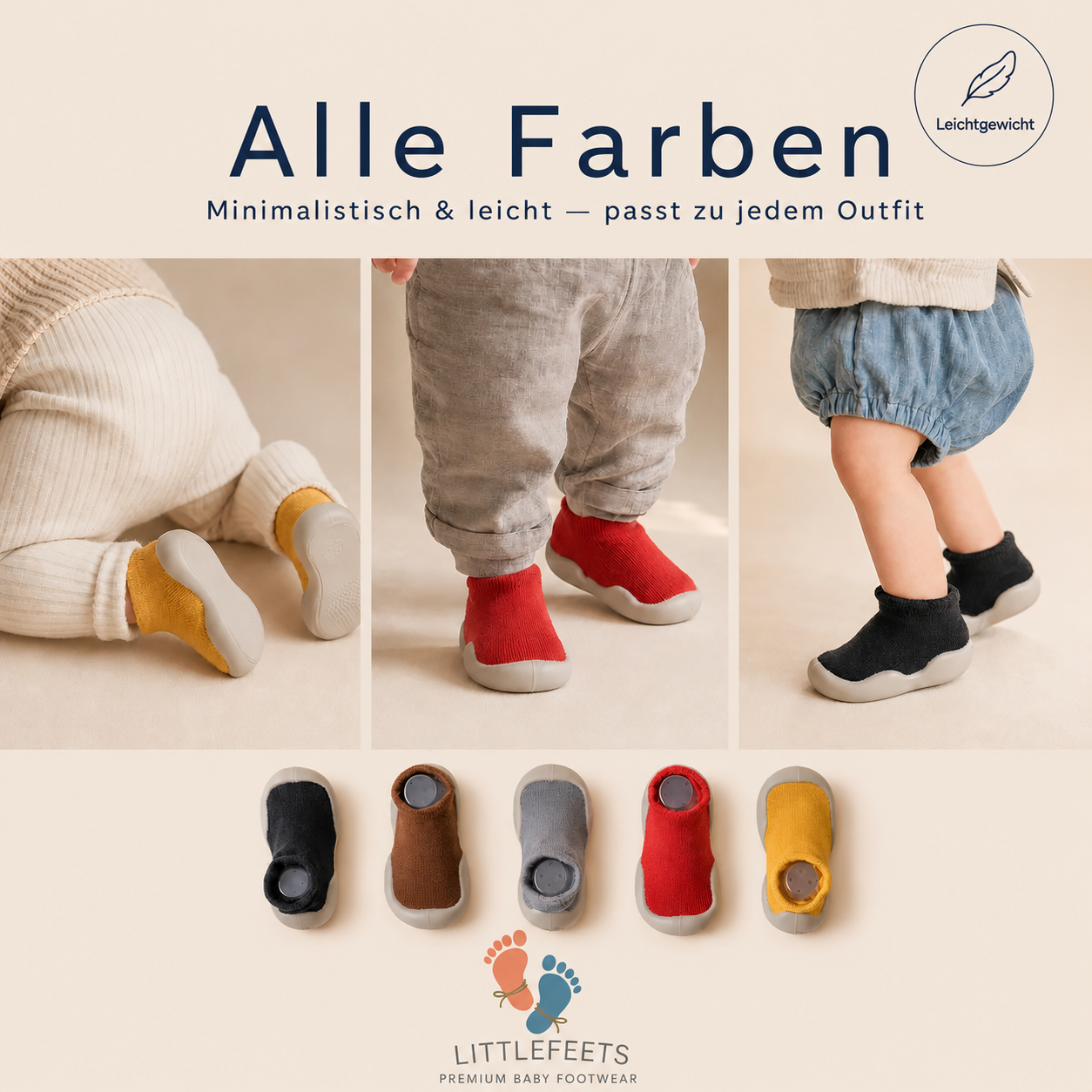 LittleFeets - Natürlich laufen – Babyschuhe mit flexibler Sohle